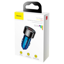 Автомобильное зарядное устройство Baseus Magic Series Dual Quick Charge Car Charger 45W 2USB Синий