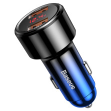 Автомобільний зарядний пристрій Baseus Magic Series Dual Quick Charge Car Charger 45W 2USB Синій