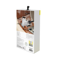Автомобільний зарядний пристрій Baseus Y-Type 2 USB 3.4A + 1 Прикурювач 40W Білий