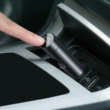 FM-трансмиттер Baseus Energy Column 2в1 MP3 Car QC3.0 18W Charger Bluetooth 5.0 2USB 3A Черно-Серый