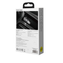 FM-трансмиттер Baseus Energy Column 2в1 MP3 Car QC3.0 18W Charger Bluetooth 5.0 2USB 3A Черно-Серый