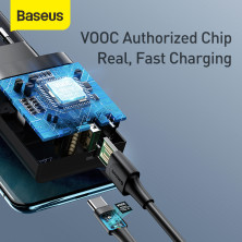 Мережевий зарядний пристрій Baseus Speed PPS QC3.0 + PD3.0 30W VOOC USB + Type-C 5A + Кабель VOOC Type-C to Type-C 5A 1м Чорний