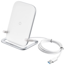 Беспроводное зарядное устройство Baseus Rib Horizontal and Vertical с технологией Qi 15W MAX Белый