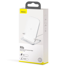 Беспроводное зарядное устройство Baseus Rib Horizontal and Vertical с технологией Qi 15W MAX Белый