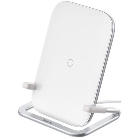 Беспроводное зарядное устройство Baseus Rib Horizontal and Vertical с технологией Qi 15W MAX Белый