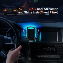 Беспроводное автомобильное зарядное устройство Baseus Milky Way Electric Holder с технологией Qi 15W Серебристый