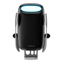 Беспроводное автомобильное зарядное устройство Baseus Milky Way Electric Holder с технологией Qi 15W Серебристый