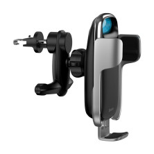 Беспроводное автомобильное зарядное устройство Baseus Milky Way Electric Holder с технологией Qi 15W Серебристый