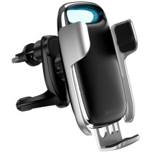 Бездротовий зарядний пристрій Baseus Milky Way Electric Holder з технологією Qi 15W Сріблястий