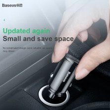 Автомобильное зарядное устройство Baseus Circular Plastic QC 4.0+PD3.0 30W USB + Type-C 5A Черный