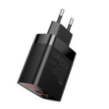 Сетевое зарядное устройство Baseus Mirror Lake Dual QC3.0 18W 2USB 3A Черный