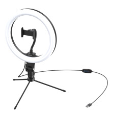 Комплект блогера 3в1 Baseus Live Stream Holder 120 LED (Держатель с LED лампой 24,5 см и настольная подставка)