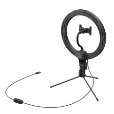 Комплект блогера 3в1 Baseus Live Stream Holder 120 LED (Держатель с LED лампой 24,5 см и настольная подставка)