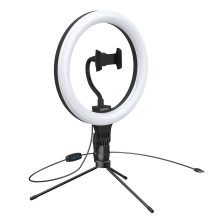 Комплект блогера 3в1 Baseus Live Stream Holder 120 LED (Держатель с LED лампой 24,5 см и настольная подставка)