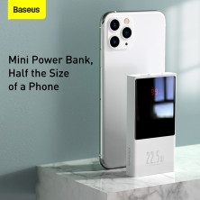 УМБ Baseus Super Mini 10000mAh 22.5W 5A с технологией QC3.0+PD3.0 + Кабель USB to Type-C Белый