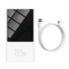 УМБ Baseus Super Mini 10000mAh 22.5W 5A с технологией QC3.0+PD3.0 + Кабель USB to Type-C Белый