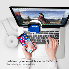 Беспроводное зарядное устройство Baseus Donut Wireless Charger с технологией Qi 10W Белый