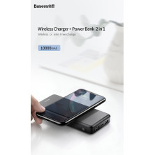 УМБ Baseus M36 10000mAh с Беспроводной зарядкой Qi 5W Черный