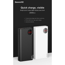 УМБ Baseus Mulight 20000mAh 18W з технологією QC3.0 + PD3.0 Білий