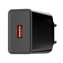Сетевое зарядное устройство Baseus Speed Mini QC Single U QC3.0 18W USB 3A Черный