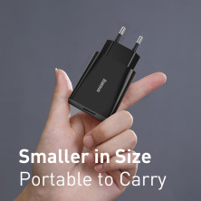 Сетевое зарядное устройство Baseus Speed Mini QC Single U QC3.0 18W USB 3A Черный