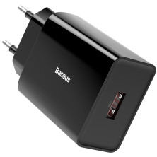 Сетевое зарядное устройство Baseus Speed Mini QC Single U QC3.0 18W USB 3A Черный