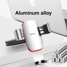 Автодержатель для телефона Baseus Metal Age Gravity в CD слот Серебристый