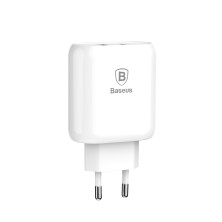 Сетевое зарядное устройство Baseus Bojure Series PD3.0 32W Type-C PD 3A + USB 1A + Кабель 18W Type-C to Lightning 1м Белый