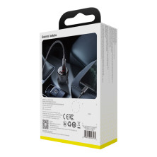 Автомобильное зарядное устройство Baseus Digital Display QC 4.0+PD3.0 PPS 45W USB + Type-C 5A + Кабель Type-C to Type-C 60W 20V/3A 1м Черный