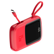 УМБ Baseus Q Pow 10000mAh 15W 3A з технологією QC3.0 + PD3.0 і Type-C кабелем Червоний