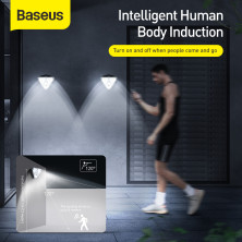 Світильник фасадний Baseus Solar Energy 1.2Вт 120Lm на сонячній батареї 1200mAh із датчиком руху Білий