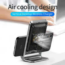 Беспроводное зарядное устройство Baseus Vertical Desktop Wireless Charger  с технологией Qi 10W Черный