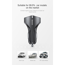 Автомобільний зарядний пристрій Baseus Small Rocket QC 3.0 2USB 3A Чорний