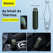 Акумуляторний пилосос Baseus A2 Vacuum Cleaner 70 Вт 5000 Па Зелений