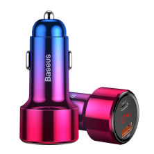 Автомобільний зарядний пристрій Baseus Magic Series Dual Quick Charge Car Charger QC 4.0 45W USB + Type-C Червоний