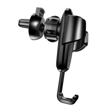 Автодержатель для телефона Baseus Gravity Car Mount Metal в воздуховод Черный