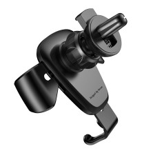 Автодержатель для телефона Baseus Gravity Car Mount Metal в воздуховод Черный