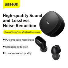 Бездротові Bluetooth навушники Baseus Encok TWS WM01 Чорний