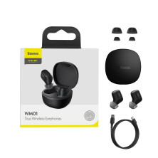 Бездротові Bluetooth навушники Baseus Encok TWS WM01 Чорний