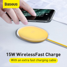 Беспроводное зарядное устройство Baseus Jelly с технологией Qi 15W 2A MAX Желтый