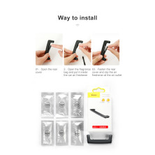 Ароматизатор в машину Baseus Paddle Air Freshener і 6 арома-картриджів Сріблястий