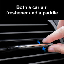 Ароматизатор в машину Baseus Paddle Air Freshener і 6 арома-картриджів Сріблястий