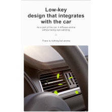 Ароматизатор в машину Baseus Paddle Air Freshener і 6 арома-картриджів Сріблястий