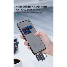 Кардридер Baseus Mini-Cabin Card Reader 2in1 USB/Type-C, SD/TF Cards Сине-серый