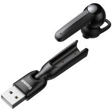 Бездротова Bluetooth гарнітура Baseus Encok Wirelless Earphones A05 + USB док-станція Чорний