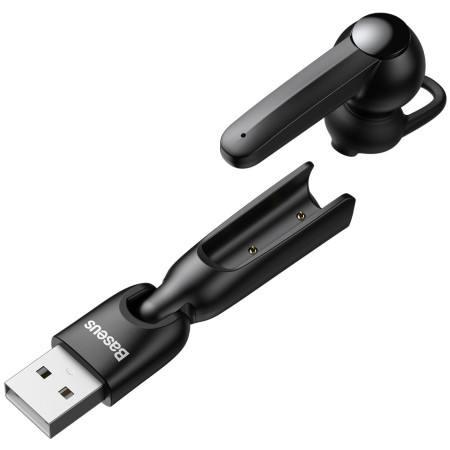 Беспроводная Bluetooth гарнитура Baseus Encok Wirelless Earphones A05 + USB док-станция Черный