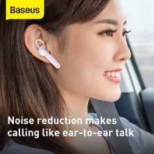 Бездротова Bluetooth гарнітура Baseus Encok Wirelless Earphones A05 + USB док-станція Білий