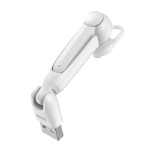 Бездротова Bluetooth гарнітура Baseus Encok Wirelless Earphones A05 + USB док-станція Білий