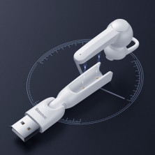 Бездротова Bluetooth гарнітура Baseus Encok Wirelless Earphones A05 + USB док-станція Білий