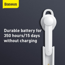 Бездротова Bluetooth гарнітура Baseus Encok Wirelless Earphones A05 + USB док-станція Білий